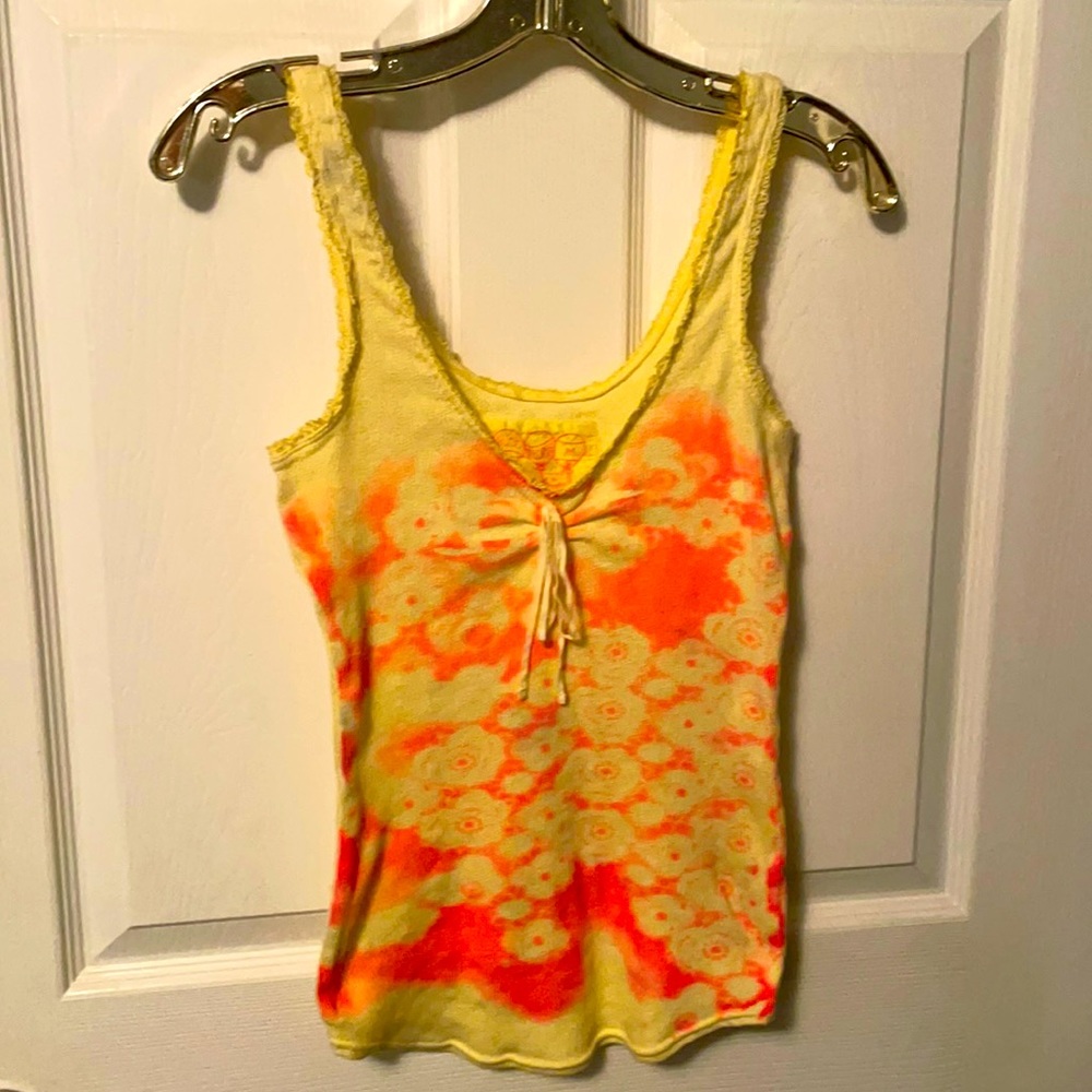 Free People yellow/orange tank top. SZ-M smoke free